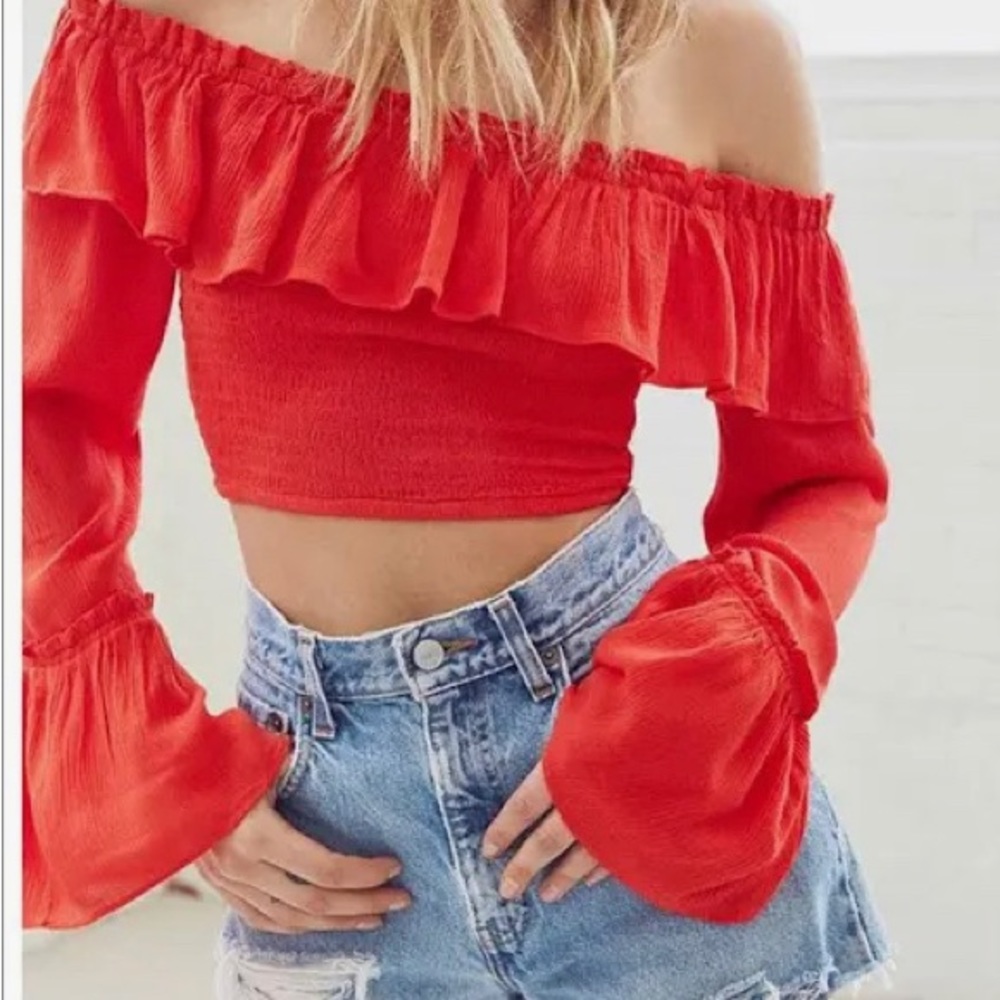 Kimchi Blue Red/Orange Crop Top